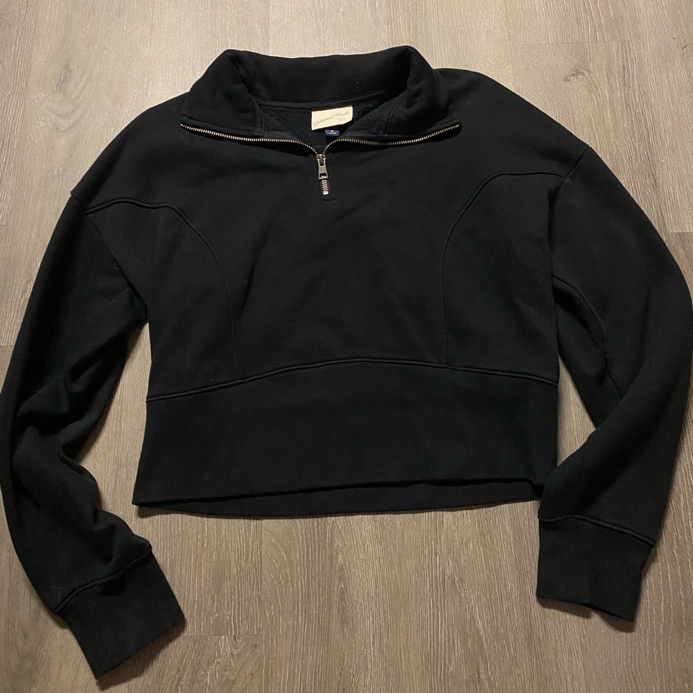 Black Quarter-Zip Pullover - Picture 2 of 3
